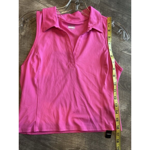 Hind Women’s Size Small Pink Polo Sleeveless Cropped Shirt - Picture 7 of 9